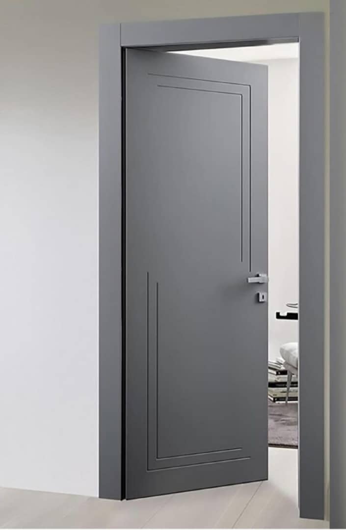 درب روکش pvc مدل مدرن طوسی